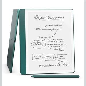 Kindle Scribe (64GB, Jade) w/ Premium Pen & Original Leather Case